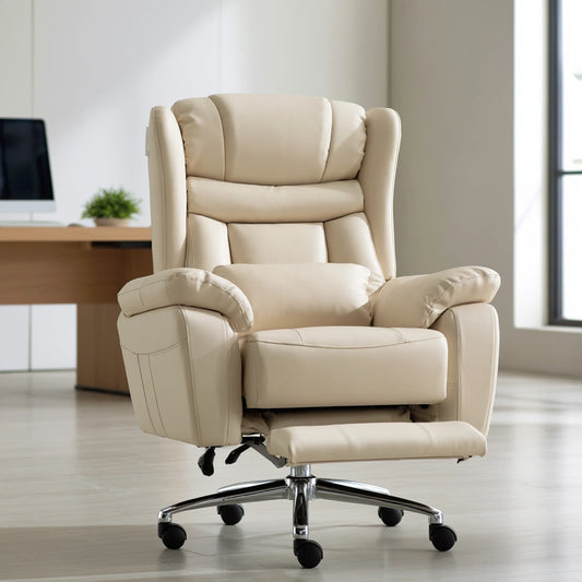 Ergonomischer Bürostuhl, mit Stoffbezug, Farbe: creme